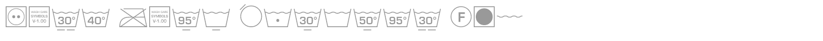 Wash Care Symbols M54 font preview